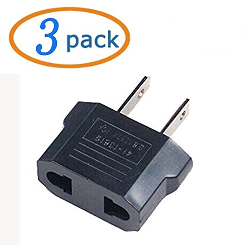 Wovte europe round pin to usa flat pin travel power plu…