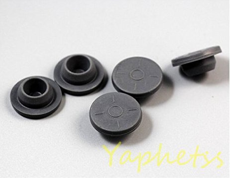 20mm Gray Elastomer Rubber Stoppers Chlorobutyl Rubber Stoppers for Vials And Serum Bottles (100Pc)