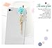 TOOGOO(R) Earphone Jack Accessory Gold Plated Blue Flower Golden Leaves Tassel Chain Beads Crystal Pearls / Dust Plug / Ear Jack For For Iphone 4 4S / iPad / iPod Touch / Other 3.5mm Ear Jack