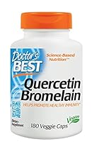 Doctor's Best Quercetin Bromelain, Non-GMO, Vegan, Gluten Free, Soy Free, Immune Support, 180 Veggie Caps