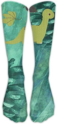 Green Dinasours Pattern Compression Socks Long Socks Women's Leg Warmers Socks Sport Socks