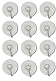 Suction Cup Hooks Rubber, for Glass, windows, mirrors, great for hanging holiday ornaments, banners, signs, posters, Suction Cups with Metal Hanger Medium size, 12-Pack.