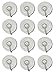 Suction Cup Hooks Rubber, for Glass, windows, mirrors, great for hanging holiday ornaments, banners, signs, posters, Suction Cups with Metal Hanger Medium size, 12-Pack.