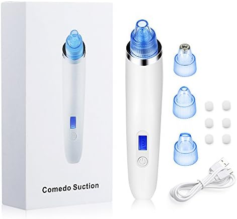 Klicop Blackhead Remover Vacuum - Pore Cleaner Pimple Popper Electric Suction Blackhead - with 4 Professional Microdermabrasion Extraction To Remove Acne Beauty Accessories