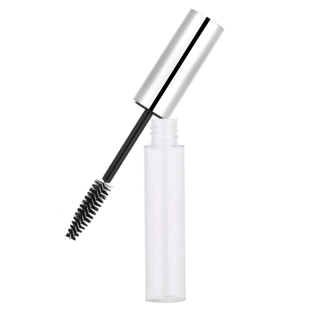 ANGGREK 10ml Empty Mascara Tube and Wand for Castor Oil Refillable Mascara Tube DIY Eyelash Cream Container Bottle Clear Mascara Bottle