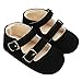 Voberry Baby Girls' Crib Moccasins Cute Soft Sole Sneakers Mary Jane Flat Shoes (0~6 Month, Black)