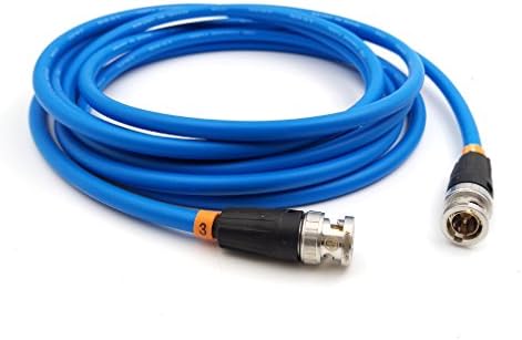 MCCAMSTORE SDI Video Cable Neutrik BNC to BNC Coiled Cable SmallHD BNC Cable Canare SDI Cable -Blue (80m - 262.5ft)