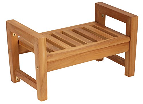 Bare Decor Gaston Cushioned Ottoman/Stool in Solid Teak Wood - Thumbnail 3