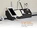 Bostitch Office Bostitch Konnect 9-Piece Desktop Organizer Kit, Includes Cable Management Rails, Charging Phone Dock, Tape Dispenser, Sticky Notes, Storage Bins, Black (KT-CKIT2-BLK)