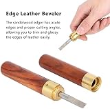 Fdit Wooden Leather Edge Beveler High Carbon Steel Skiving Tool 1.5mm view 3