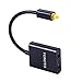Conwork 1x2 Toslink Fiber Optic Digital Optical Audio Splitter Adapter - 1 Input 2 Output