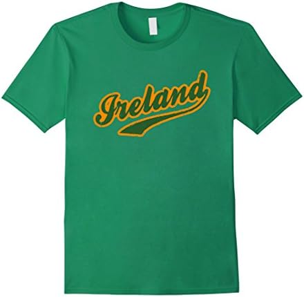 Mens IRELAND T-Shirt : Cool Retro Irish Team Style Eire Tee Medium Kelly Green