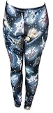 Cute Space Kitten Ladies Leggings SmallBlack