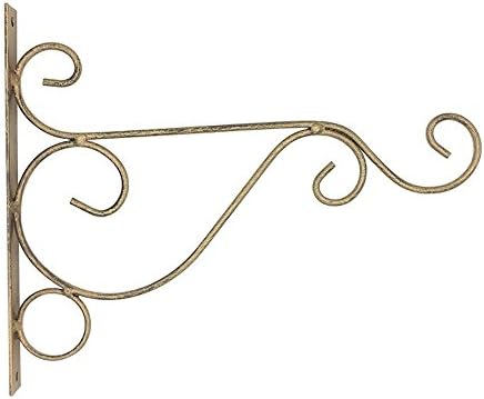 millet16zjh Metal Wall Hanging Bracket Plant Hanger Hook Home Garden Decor Bronze L