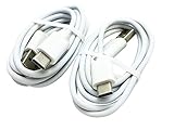 Two (2) Motorola Droid Z / Z Force Google Pixel / Pixel XL LG G5 USB-C Data Charging Cables Nexus 6P - White 3 Feet