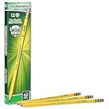 Dixon Ticonderoga Wood-Cased #2 HB Pencils, Pre-Sharpened, Box of 12, Yellow (13806)