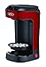 BELLA Scoop One Cup Coffee Maker, 8.5 x 10.3 x 5.1 inches, Red & Stainless Steel