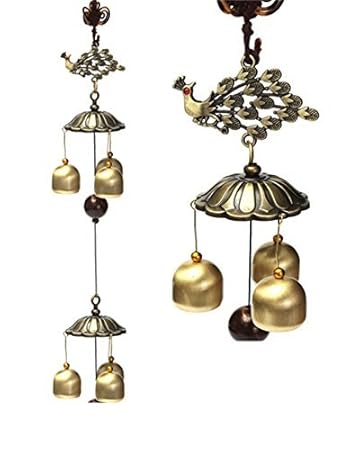 Paradigm Pictures Feng Shui Good Luck Wind Chime for Bedroom Brass Bell Wind Chimes for Home Positive Energy Balcony Decor Items