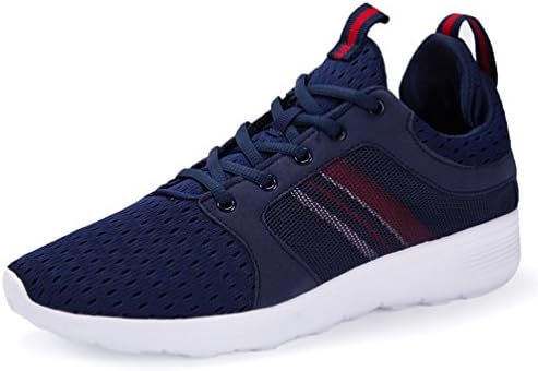 Mens Running Shoes Walking Fashion Breathable Sneakers Athletic Mesh Soft Sole Casual Lightweight Sport Shoes (12, Blue)