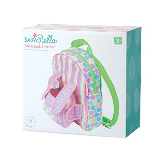 Manhattan Toy Baby Stella Baby Doll Carrier and Backpack Baby Doll Accessory for 12" and 15" Soft Dolls - Image 3