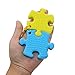 Sensory Oral Motor Aids Chew Necklace for Boys Girls Adults, 2 Pack Silicone Puzzle Chewy Jewelry for Autism ADHD Baby Nursing or Special Needs Kids, Reduce Biting for Heavy Chewer (Blue&Yellow)
