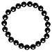 Zenergy Gems Charged Premium Natural Crystal 8mm Bead Bracelet + Moroccan Selenite Charging Crystal [Included] (Black Tourmaline (Himalayan))