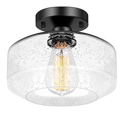 Industrial Ceiling Light Semi Flush Mount, Farmhouse Ceiling Light