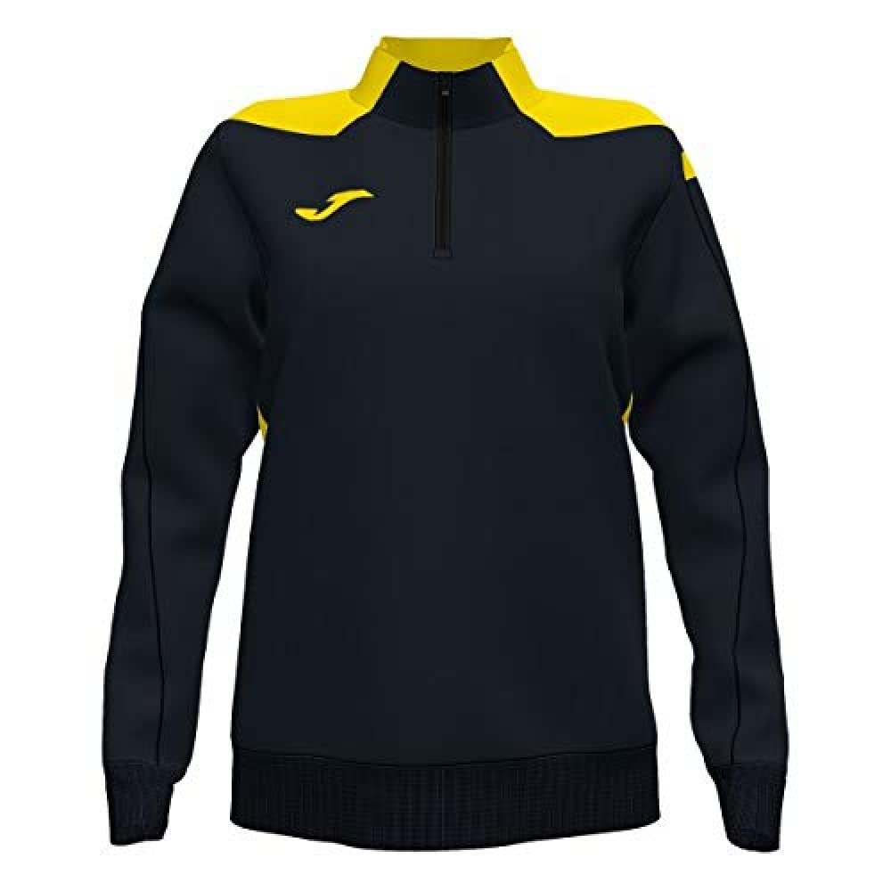 Joma Women's 901268.109.2XS Sweatshirt, Black/Yellow, Estándar, black/yellow, XXS