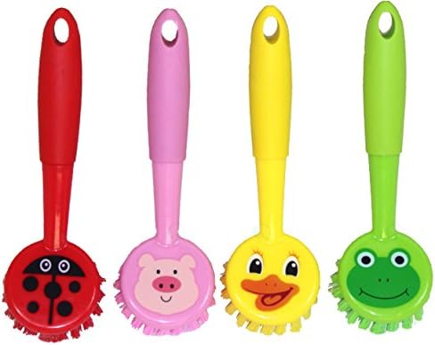 Long Handle Animal Scrub Brush (Frog, Duck, Pig, Lady Bug)