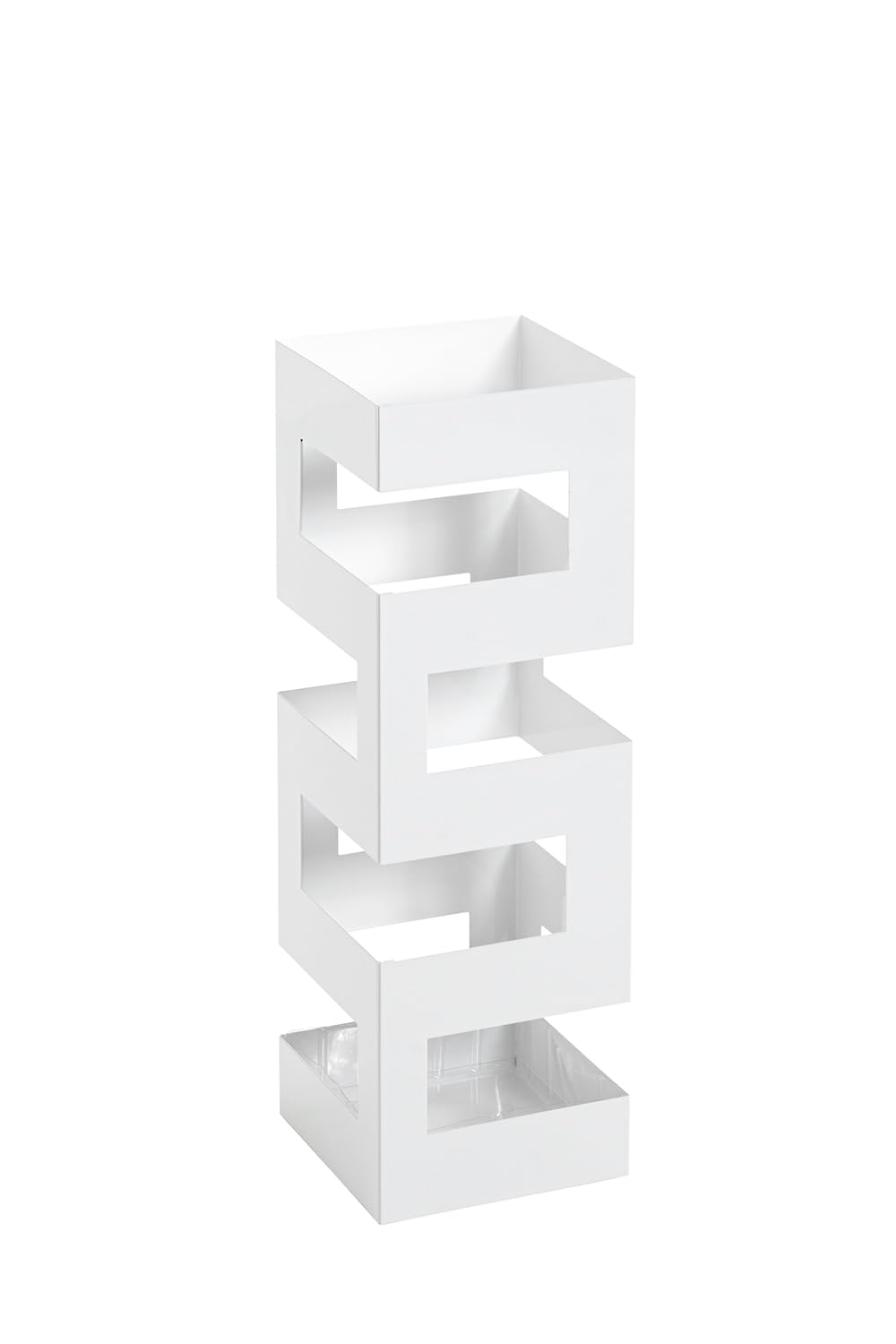 HAKU Umbrella Stand White, Metal - Dim.: W 16 cm X H 48 cm X D 16 cm, Style: Modern