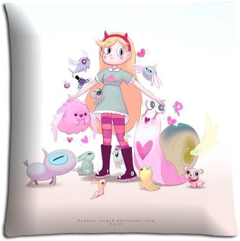 18x18 inch 45x45 cm cushion pillow shell case Cotton &amp; Polyester Lustrous Hypoallergenic Star vs. The Forces of Evil