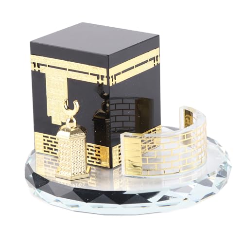 Qcwwy Muslim Kaaba Kit,Islamic Muslim Architecture Crafts Model Muslim Table Decoration Car Decor Accessories Ornaments Souvenirs
