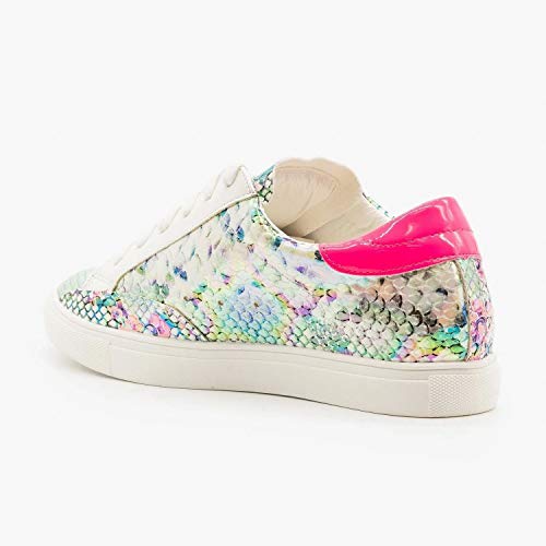 iridescent flatform trainers