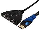 Sl3103pt1m is a 3x1 Port Hdmi Switch3x1 with 3feet Hdmi Pigtail Cable in ABS Black.