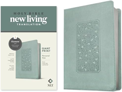 NLT Personal Size Giant Print Bible, Filament Enabled (LeatherLike