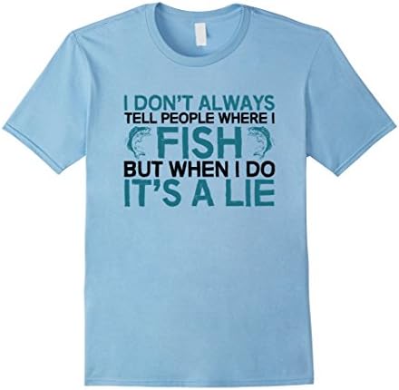 Men's Fishing T shirts for Men - Funny Shirt 2XL Baby Blue