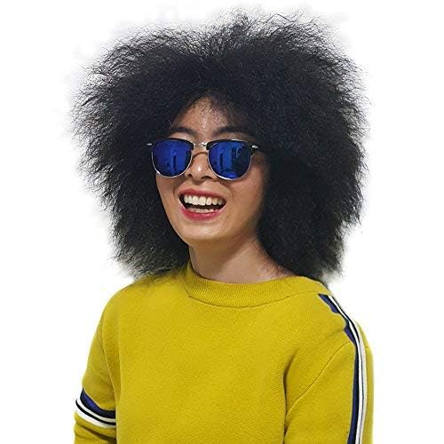 Xtrend 6.5 Inch Hair Synthetic Short Kinky Curly Afro Wig Super Fluffy Wigs for Women 100g/Piece Color 1B