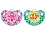 NUK OrthoStar Advanced Orthodontic Pacifier 2-Pack (6-18 Months) - Fish/Squid