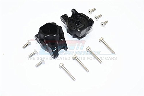 Traxxas TRX-4 Trail Defender Crawler Upgrade Parts Aluminum Rear Gear Box Mounts - 1Pr Set Black