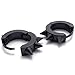 KONOV Stainless Steel Punk Cool Hip Hop Mens Awl Taper Hinged Hoop Earrings, 2pcs, Black