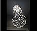Contemporary 2 Balls Raindrop Crystal Chandelier Flush Mount Cylinder Chandelier Light Fixture Ceiling Lamp for Dining Room Living Room Kitchen Foyer Hallyway Bar of CRYSTOP