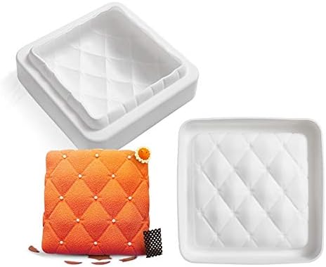 Morfakit 3D Silicone Cake Mold White Color, Baking Mold for mousse chiffon pastry cakes, pan, biscuit, candy, ice cream, jelly, brownie, cookie,chocalate (pillow mold)