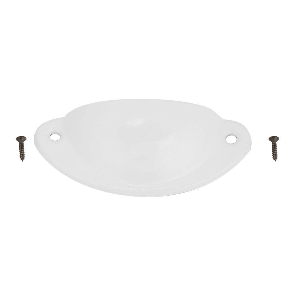 10Pcs Drawer Handles Vintage Decorative Shell Shape Cabinet Pull Handles Retro Metal Wardrobe Knobs for Kitchen Cupboard Furniture (White)