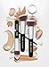 BS-MALL Makeup Brushes Premium 14 Pcs Synthetic Foundation Powder Concealers Eye Shadows Silver Black Makeup Brush Sets(Silver Black)