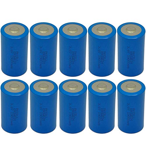 10 Pack D Cell Battery ER34615 3.6V 19000mAh Lithium Battery Button Top