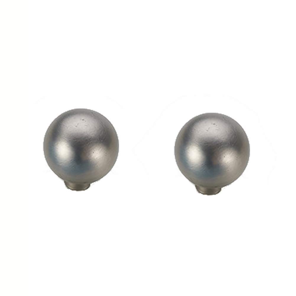 Dreneco 2 Pack Door Knobs Drawer Knobs Cupboard Knobs Drawer Handles Cupboard Handles Cabinet Pulls (Single Hole, Brushed Chrome)