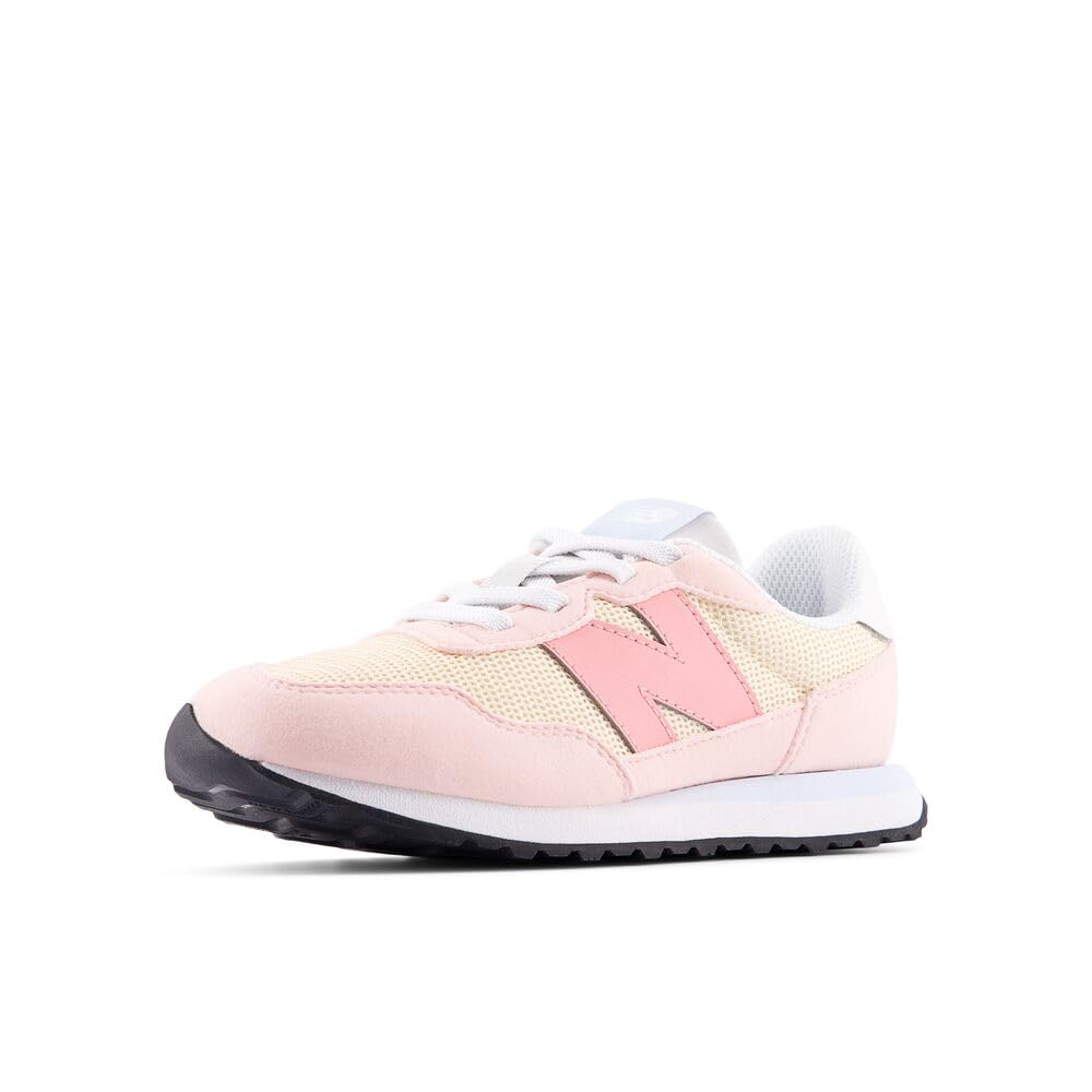 New Balance Kid's 237 V1 Bungee Sneaker, Sherbert/Double Bubble, 9.5 Toddler Image