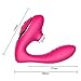Clitoral Sucking Vibrator with Clitoris and G-Spot Stimulation, Wearable Dildos Couple Vibrators with 10 Suction & Vibration Settings, Rechargeable Waterproof Massager Sex Toys for Women Pink