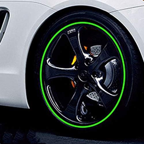 hjfgy glamorous Roll New Styling Car Vehicle Color Wheel Rims Protector Tire Guard Line Rubber Moulding Trim for Home Decoration(None green)