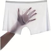 GOLD XIONG Men's Traceless Brief Boxers Ice Silk undewearsexy See-Through Transparent Briefs